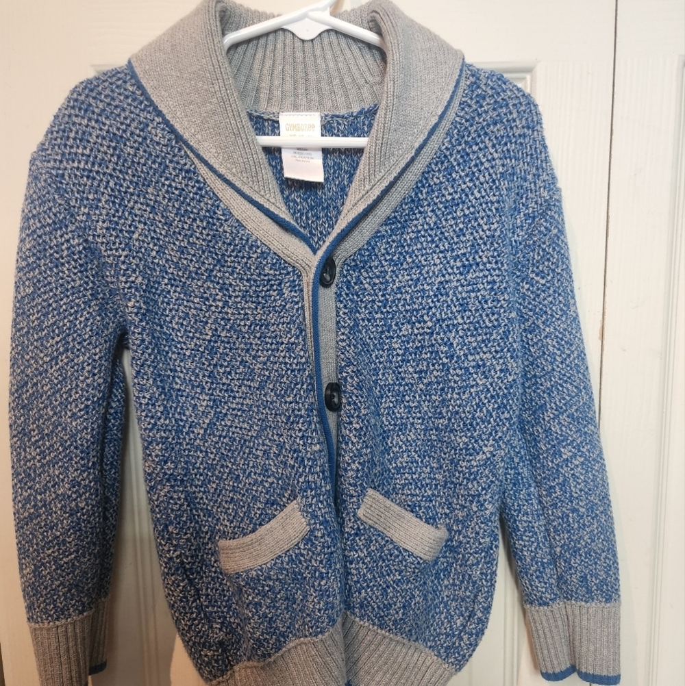 Gymboree Blue Button-down down Cardigan Sweater Size XS 3/4